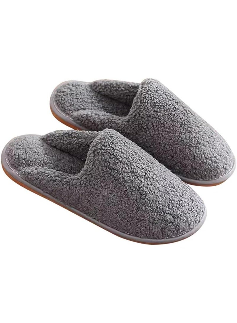 حذاء المنزل رغوة الذاكرة حذاء إصبع القدم المغلقة الدافئة في الهواء الطلق مريحة المنزل الأحذية للرجال والنساء (اللون: 3، الحجم: 45-46) - Image 1